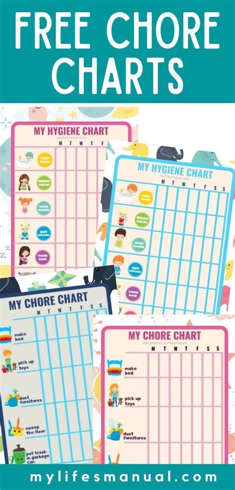 chore charts  kids  hygiene chart printables