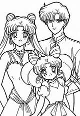 Sailor Moon Coloring Pages Girls Mamoru Sailormoon Usagi Chibiusa Anime Book Sheets Kids Colorear Drawing Dibujos Printable Adult Colouring Color sketch template