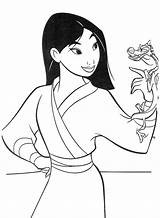 Coloring Mulan Pages Princess Disney Mushu Printable Kids Popular sketch template