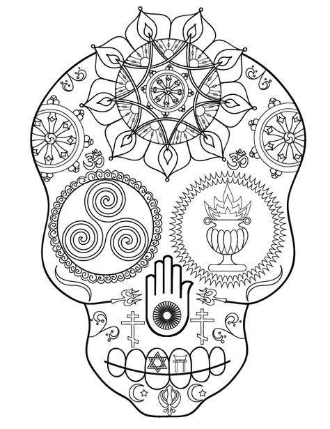 sugar skull coloring book launch   printable adult coloring page