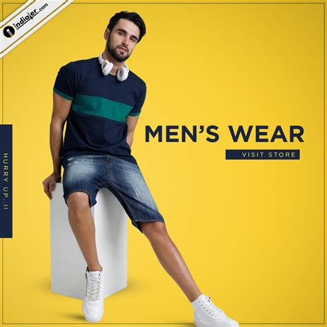 men wear clothing banner design   commerce ads banner design
