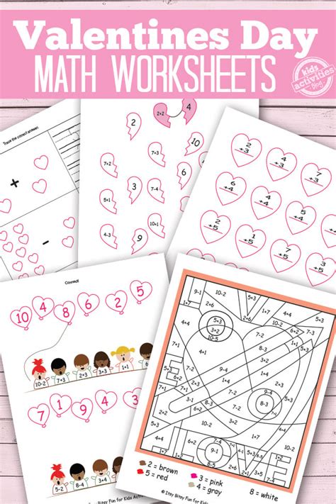 valentines day math worksheets  kids printables kids activities blog