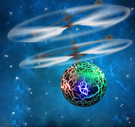 magic flying ball helicopter toys inductive crystal light helicopter sensor rc flying ball