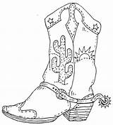 Cowboy Coloring Boots Boot Southwest Southwestern Western Rubber Pages Unmounted Ebay Stamp Stamps Theme Choose Board sketch template