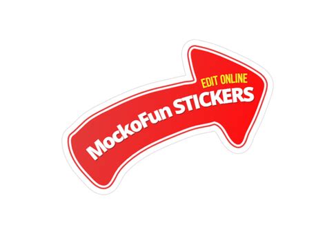 arrow sticker mockofun