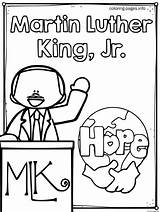 King Coloring Jr Martin Pages Printable Hope Print Book sketch template