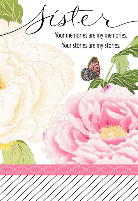 Your Memories Flowers Birthday Card For Sister Greeting Cards Hallmark