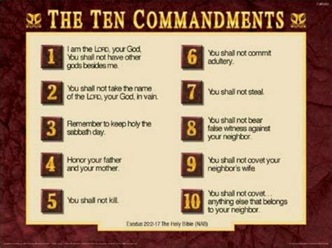 ten commandments ten commandments list biblical teaching  commandments