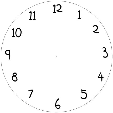 blank clock template printable success