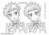 Twins Lineart Ouran Pages Hitachiin Coloring Deviantart Template sketch template
