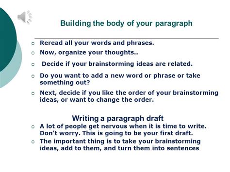 write  paragraphs