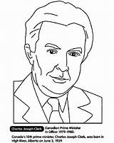 Minister Prime Clark Canadian Coloring Crayola Pages sketch template