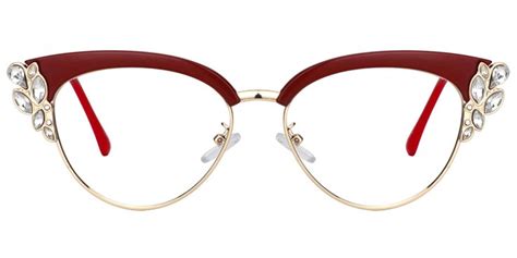these wine red eyeglasses with classic cat eye style and special