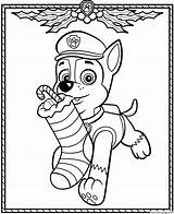 Coloring Chase Paw Patrol Pages Popular Christmas Printable sketch template
