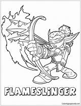 Skylanders Pages Coloring Flameslinger Giants Fire Print Kids Color Coloringpagesonly Printable Scary Halloween Cute Choose Board sketch template