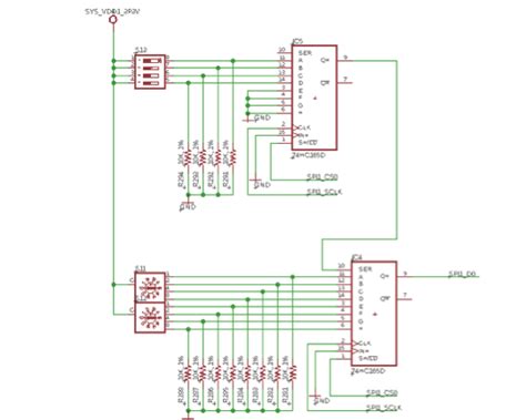 figure  rotary  dip switch encoders connected  serial  shift registers octavo systems