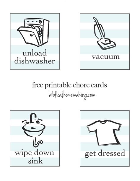 printable chore cards tutorial biblical homemaking