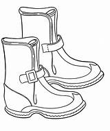 Boots Coloring Pages Rain Colouring Clipart Winter Comments Library sketch template