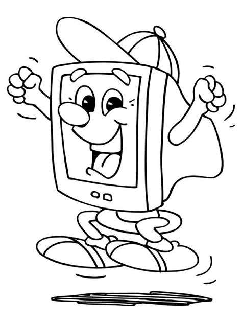 computer screen coloring page coloring coloring pages