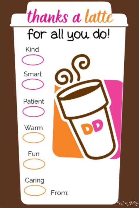 easy   latte teacher appreciation gift ideas