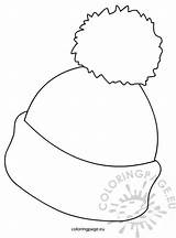 Hat Winter Coloring Template Pages Snow Templates Hats Outline Preschool Craft Crafts Pattern Snowman Christmas Kids Printable Felt Invierno Mittens sketch template