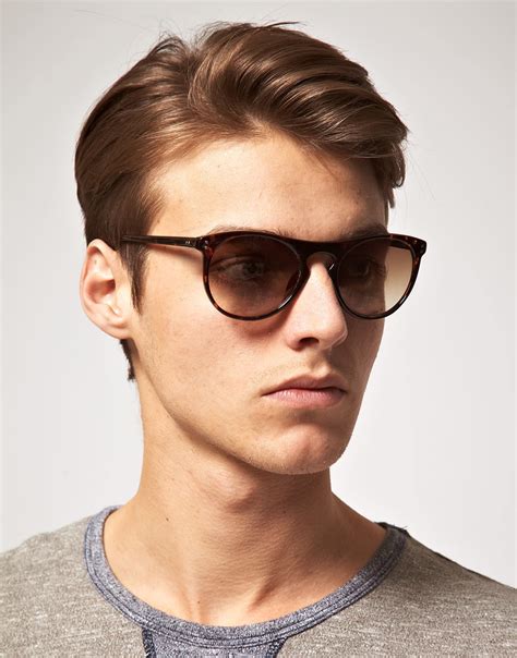 lyst cheap monday brooks keyhole sunglasses in brown for men