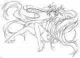 Miku Hatsune Belong Vocaloid sketch template