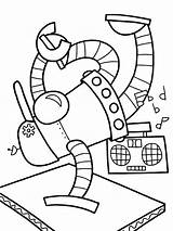 Roboti Roboter Bojanke sketch template