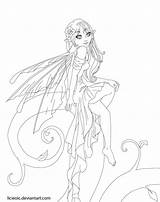Fairy Coloring Pages Anime Pretty Deviantart Licieoic Fairies Color Drawings Line Beautiful Adults Advanced Mythical Mystical Book Adult Mermaid Fantasy sketch template