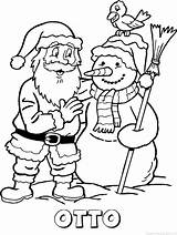 Kerstman Sneeuwpop Naam Kleurplaat sketch template