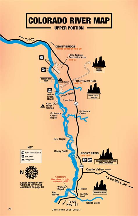 colorado river map free guestguide travel and leisure publications