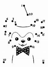 Dots Dot Connect Kids Easy Coloring Printable Sheets Pages Activity 20 Worksheets Printables Bear Teddy Print Activities Pre Fun Color sketch template