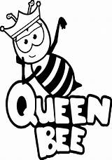 Bee Queen Coloring Pages Drawing Clipart Clipartmag Letter Outline Kids Choose Board sketch template
