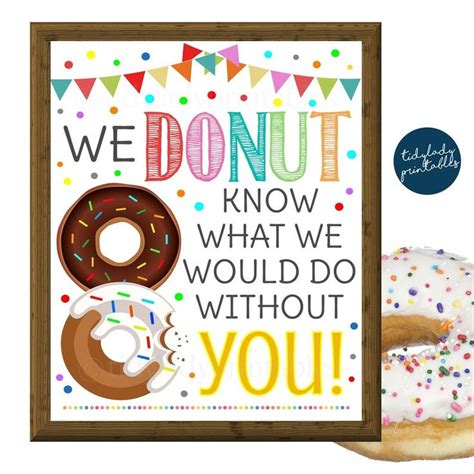 donut appreciation sign donut       etsy