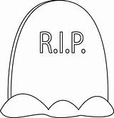 Clipart Tombstone Coloring Gravestone Grave Halloween Clip Cute Headstone Pages Graphics Printable Cliparts Outline Mycutegraphics Gravestones Rip Stone Colouring Draw sketch template