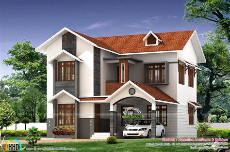 simple cute home architecture kerala home design  floor plans