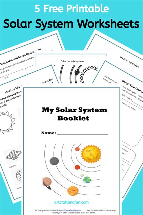 printable solar system worksheets  kids