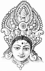 Lakshmi Durga Puja Maa Colouring Diwali Grown Ups Goddess Sketchite sketch template