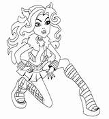 Monster High Clawdeen Coloring Pages Wolf Color Getcolorings Choose Board Comments sketch template