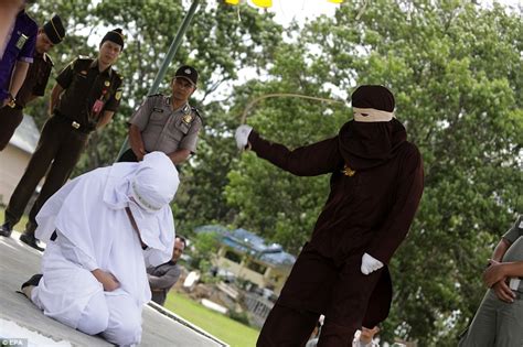 couple are caned in indonesia for having sex outside marriage daily mail online