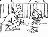 Father Son Coloring Coloringcrew sketch template