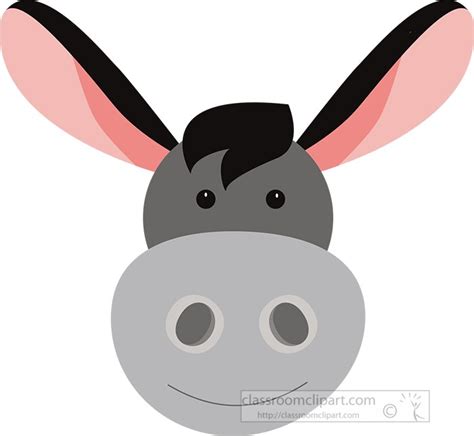 donkey clipart clipart donkey face cartoon style vector clipart