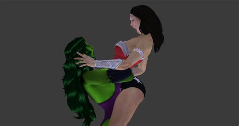 Wonder Woman Vs She Hulk 3 By Tinomenogre On Deviantart