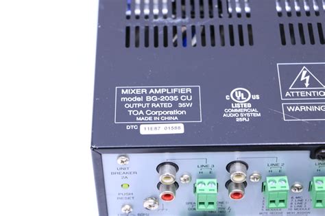 toa bg  mixer amplifier premier equipment solutions