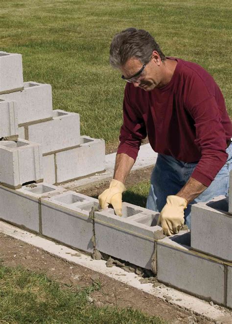 build  concrete wall    private backyard retreat