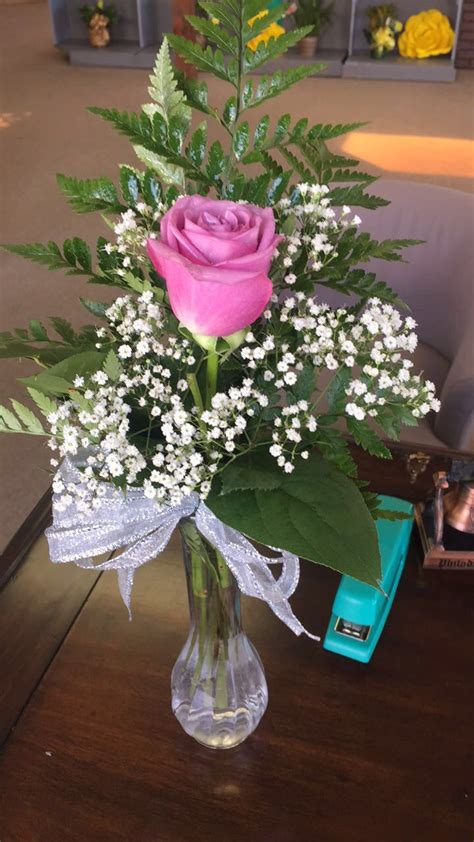Single Rose In A Bud Vase Mother Day Flower Arrangements