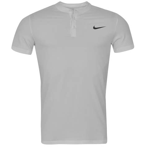 Nike Premier Roger Federer Henley T Shirt Mens White