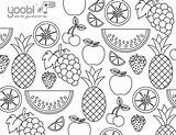 Coloring Adult Sheets Yoobi Fruit Sheet Resolution High sketch template
