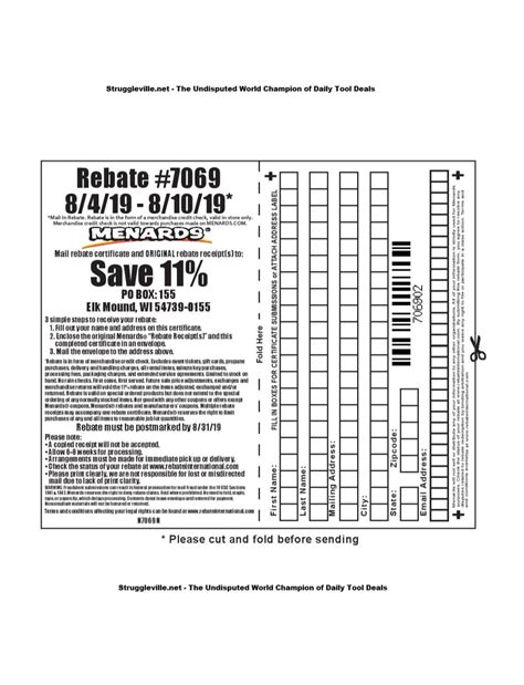 printable rebate forms  menards rebateformenardscom