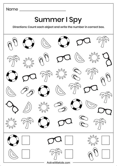 summer worksheets  kindergarten worksheets kindergarten